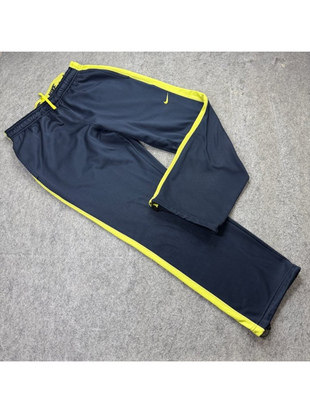 Nike THERMA-FIT Sweatpants Men XL Blue Fleece 32" Adjustable Leg KO Knockout
